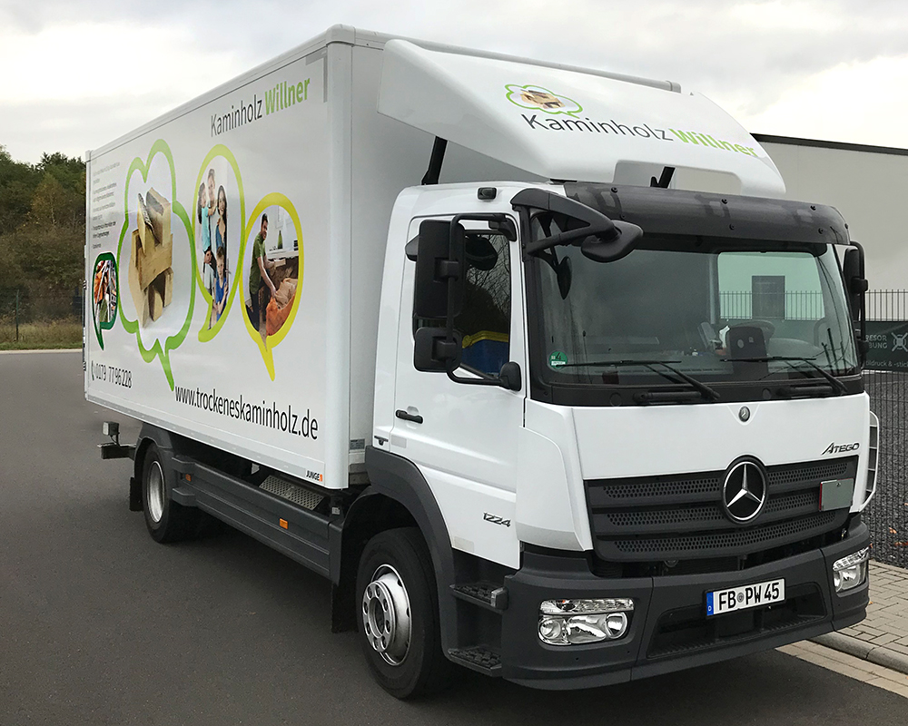 Lieferwagen Design, Beschriftung Atego